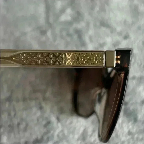 Kate Spade Kinsley 55mm Cat Eye Sunglasses in Dark Havana/Brown Gradient NWT - Picture 4 of 7